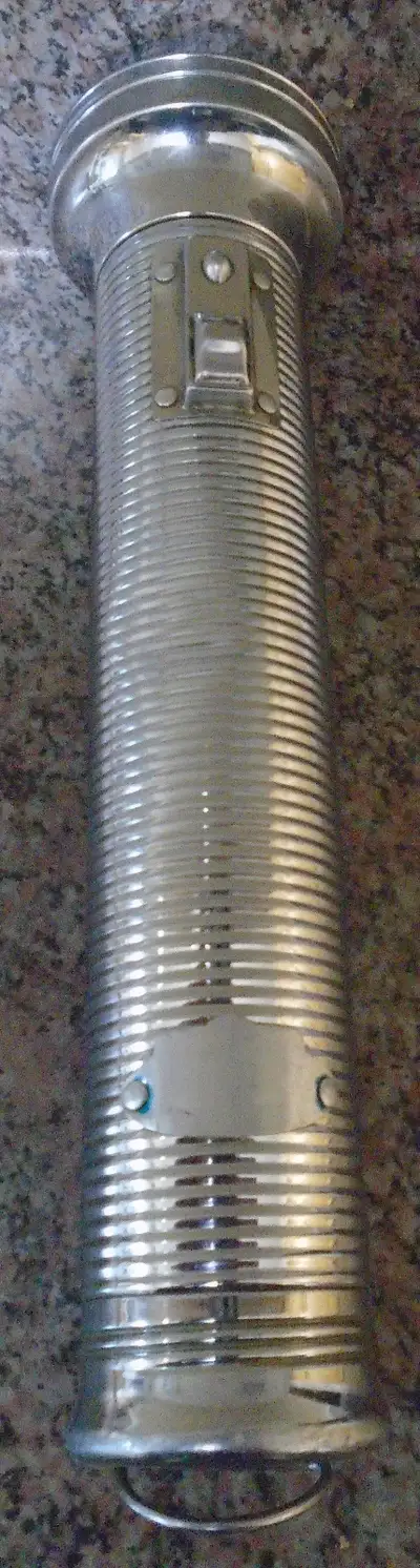 vintage stainless steel Ray-O-Vac flashlight, View more