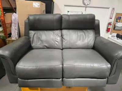 Power Recliner Leather Loveseat, View more