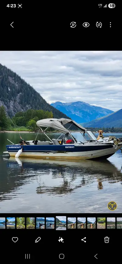 2003 Harbercraft with a 240 sport jet 18 feet long. Roughly 400 hrs with services every year. Update...