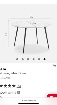 (Moving Sale) Structube SASHA round dining table 