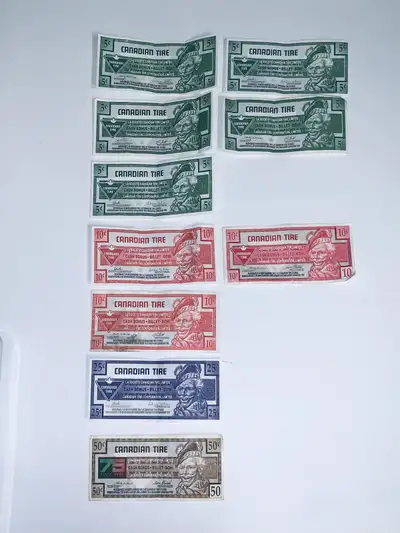 Canadian Tire Money (Mixed Circulated bill notes), View more