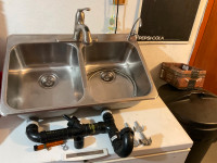 Double Sink & Moen Kitchen Faucet