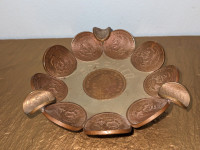 Vintage Mexican Acapulco coin souvenir ashtray
