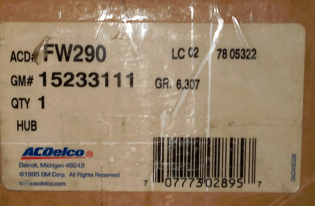 NEW - Chevy Silverado 1500  Wheel Bearing Assembly in Other Parts & Accessories in St. Catharines