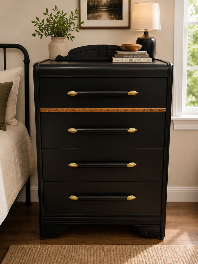 Art Deco style 4 drawer Dresser
