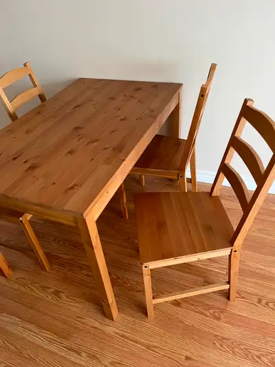 Dining table with 4 chairs, View more