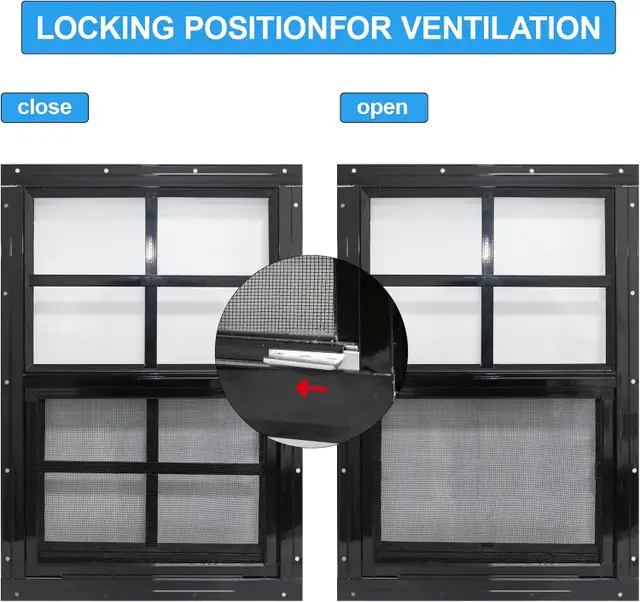 2-Pack Shed Window with Black Frame, 24" x 27" - NEW in Outdoor Tools & Storage in City of Toronto - Image 6