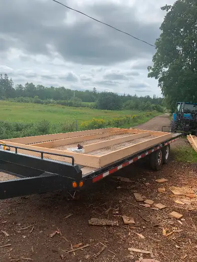 25 foot double-axle custom tag-along trailer