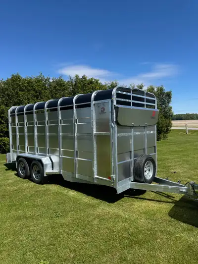 NEW 16’ Dorsett livestock trailer (Cattle trailer) Galvanized frame with aluminum siding built to la...