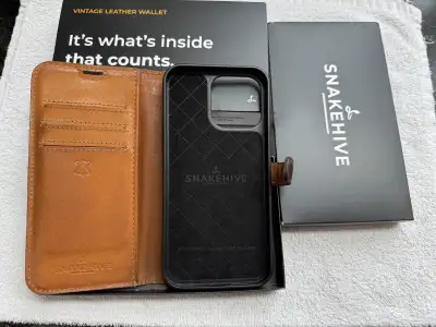 Snakehive iPhone 13, 14, 15 Pro Max Leather Wallet Case, View more
