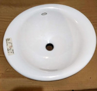 Kohler 2804-0 Iron Bell Self-Rimming bathroom sink in white