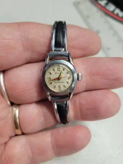 Ladies vintage Bulova automatic wrist watch in good shape., View more