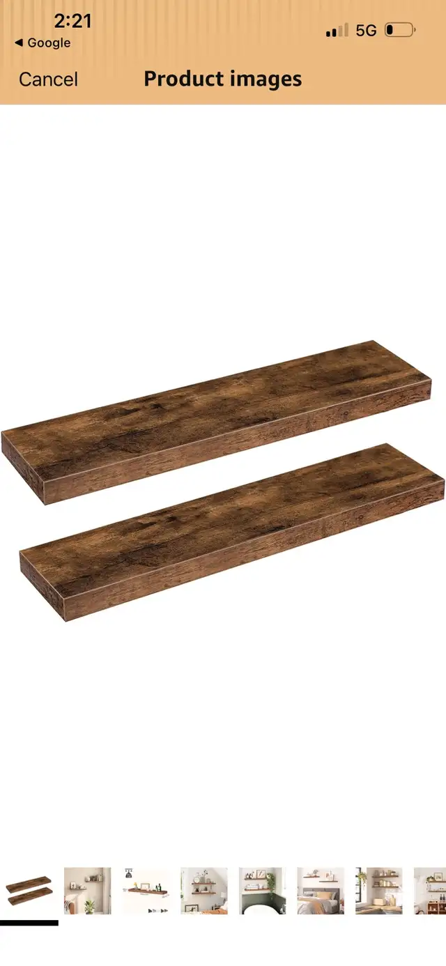 New Floating Wall Shelves (Set of 2) in Home Décor & Accents in Mississauga / Peel Region - Image 2