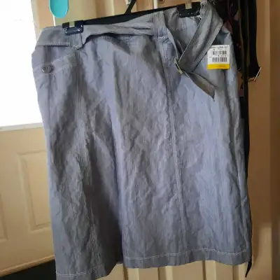 Grey Blazer and Skirt Set, View more