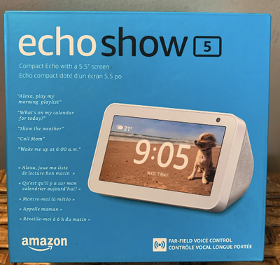 I am selling my Amazon Echo Show 5, a compact smart display with a 5.5-inch screen in new condition....