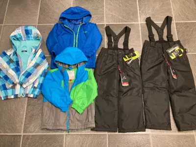 BRAND NEW sz 5, 6 kids snowpants. LIKE NEW sz 5T jackets, View more