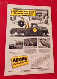 1953 HOLMES WRECKER VINTAGE ADS WITH CHEVY GMC FORD TOW TRUCKS