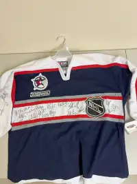 2000 NHL All Star game sweater, signed by all of team NA