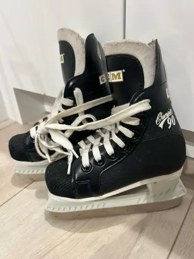 Black CCM Champion 90 Ice Skates Kids Size 8, View more