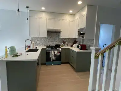 Kitchen cabinets-dark green shaker, View more