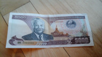 Billet de collection du Laos de 5000 kip