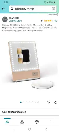 Glamcor Riki Skinny Smart Vanity Mirror 