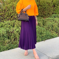 Purple Zara Skirt Pleated with Tags