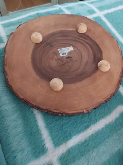 Indigo Large Acacia Wood Charger, View more