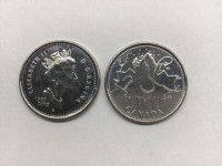 Pièce de 25 cents 1952-2002 jubilé d’or de la Reine