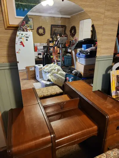 Waterfall Vanity Dresser, Mid century,, View more