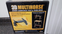 3D MULTIHORSE SAWHORSE NEW IN BOX ADJUSTS ALL STEEL CONSTRUCTION