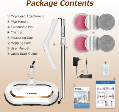 Electric Mop for Floor Cleaning, AlfaBot S2 Cordless Spin Mop, E, View more