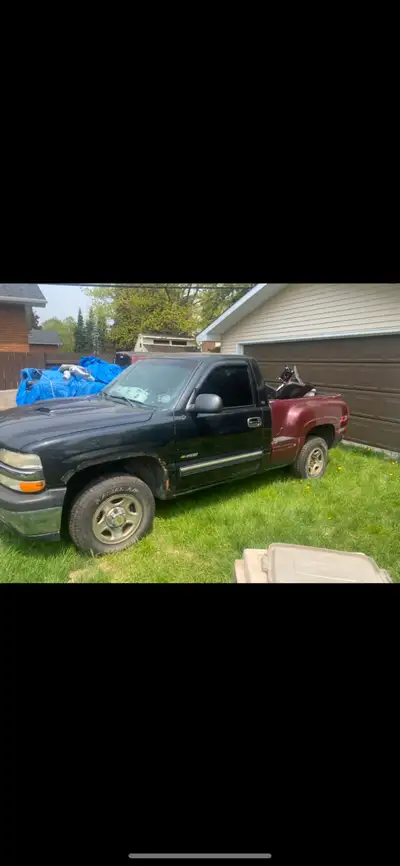 2002 Chevy 1500 4.3 auto 4x4 project truck newer rebuilt trans alternator new rocker a cab corners n...