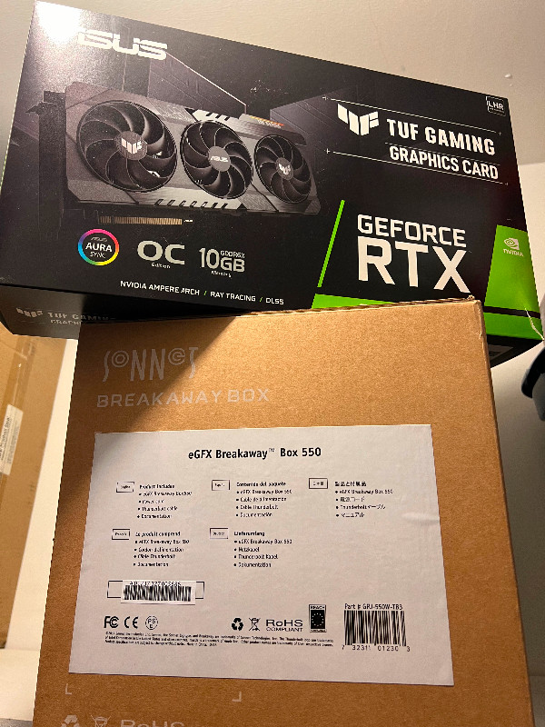 Nvidia RTX 3080 graphic with Egpu enclosure in System Components in Mississauga / Peel Region - Image 4