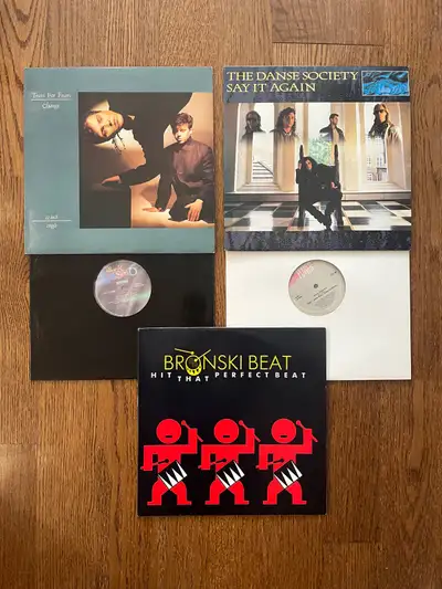 set 69: 80s Bronski Divine Tears for Fears vinyl records, View more