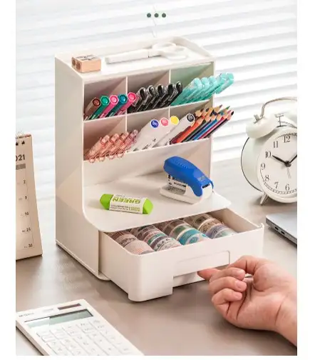 Multi-Functional Slanted Pen Holder Desktop Organizer with Slots in Storage & Organization in Oakville / Halton Region - Image 3