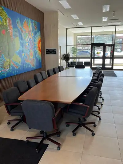 Boardroom table w/chairs, View more