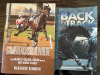 Two harness racing Books - one signed.  'SomeBeachSomewhere.'