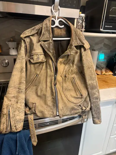 large leather jacket, View more