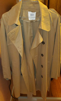 Zara Oversized Trench Coat - Beige - Size M