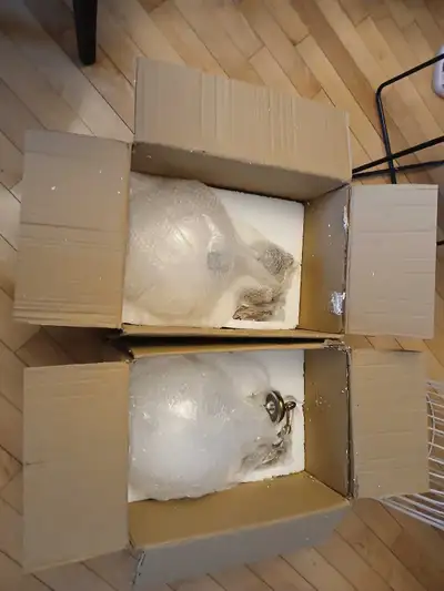 Glass Pendant Light Fixture  2 pieces. , View more