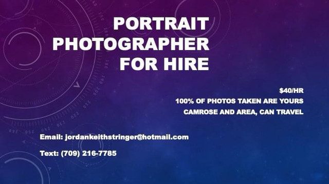 Photographer for hire  in Photography & Video in Edmonton