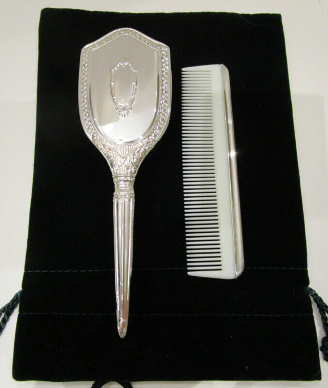 SILVERPLATED BABY/CHILDS' BRUSH & COMB SET, NEVER USED in Other in Hamilton