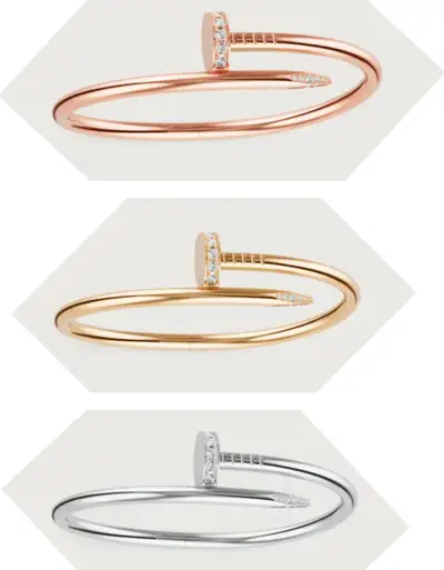 LuxCorner Custom Cartier Juste un Clou Bracelet - (yellow,rose or white gold with diamonds) All gold...