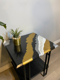 Pour Painting Side Table