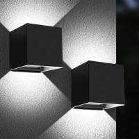 NEW: Modern Outdoor Wall Sconce, 6000K, 2 Pack