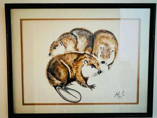 John Turo - 3 Beavers & Red Fox in Arts & Collectibles in Lethbridge
