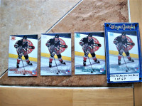 4 CARTE DE HOCKEY 4 CARDS WAYNE GRETZKY ,97-98 PACIFIC  CROWN,