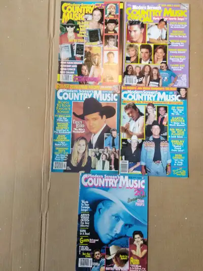 Modern Screen Country Music Magazines lot-5 magazines lot 1990's, View more