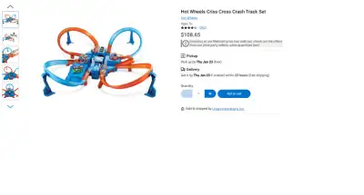 Hot Wheels Criss Cross Crash Track Set (ages 5+), View more